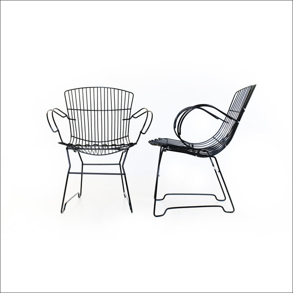 Pair of Vintage Steel Patio Chairs