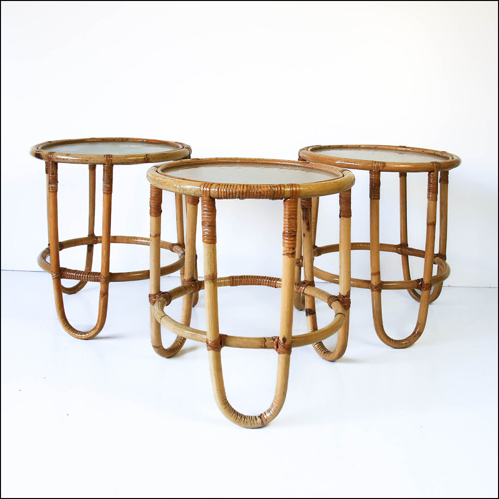 Cane Side Table (2 available)