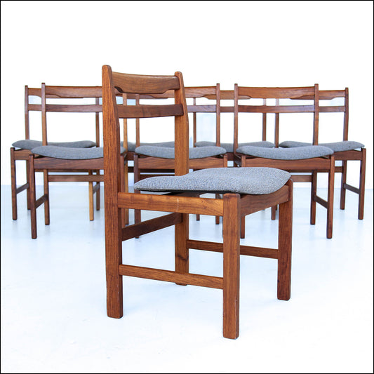 Set of Eight Kiaat Dining Chairs
