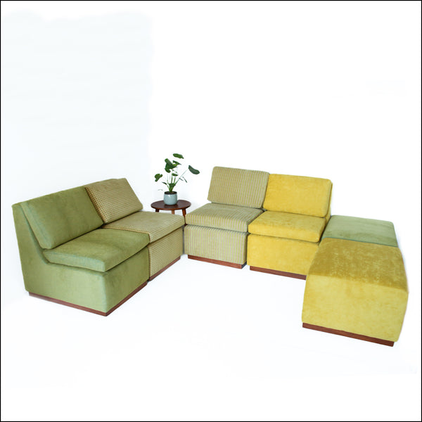 Modular Lemon and Lime Corner Sofa