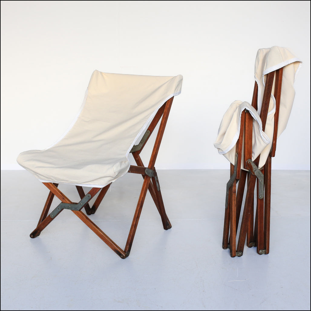 Vintage Tripolina Style Folding Chairs - two available