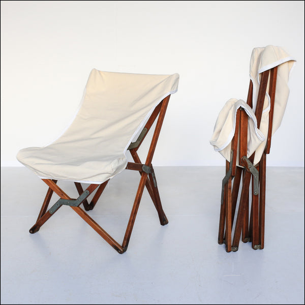 Vintage Tripolina Style Folding Chairs - two available