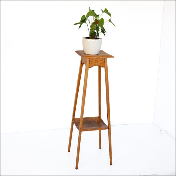 Tall Oak Pot Plant Stand