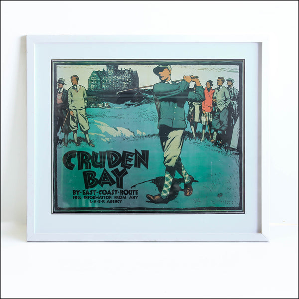 Framed 'Cruden Bay' National Railway Poster