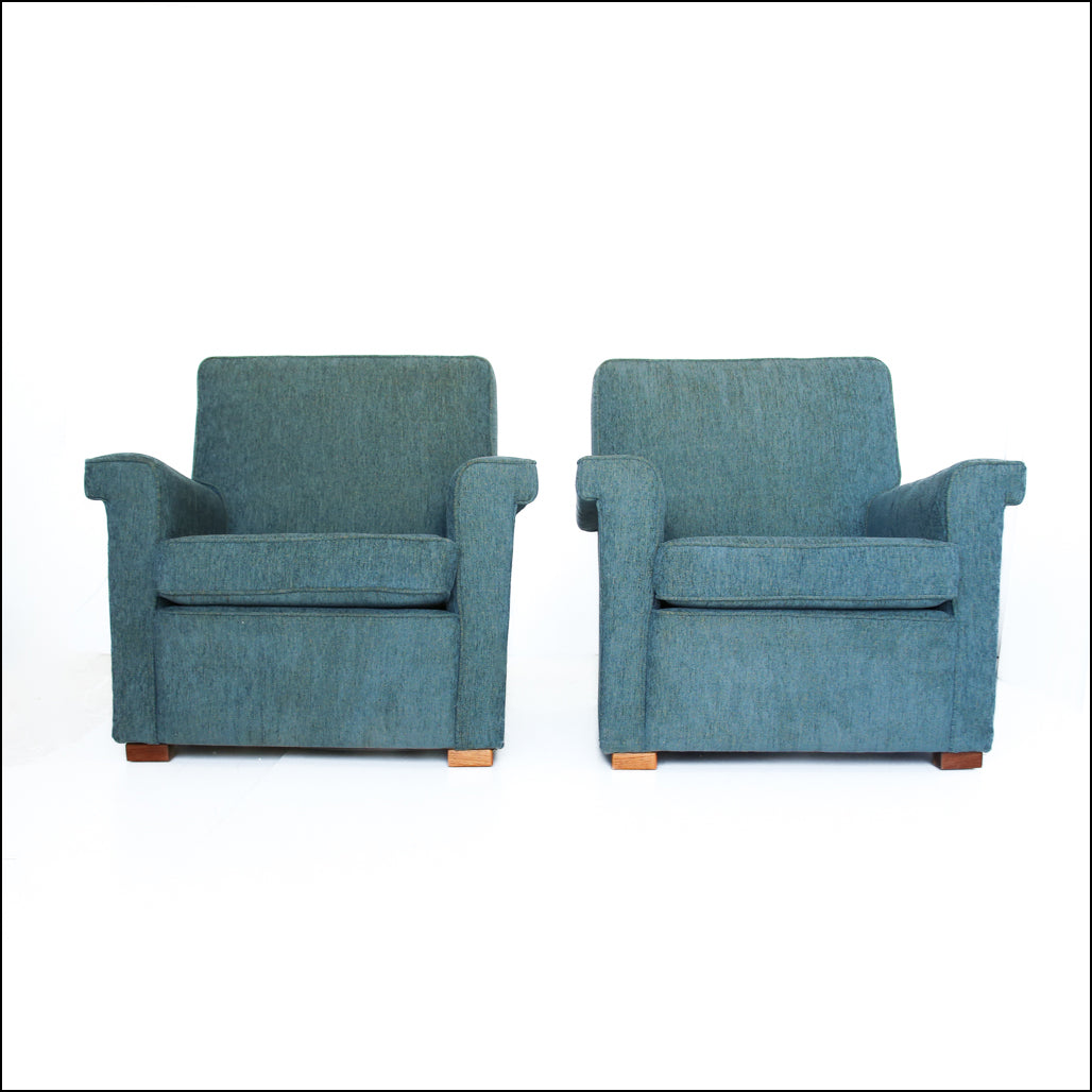 A Pair of Comfortable Mid-century Armchairs
