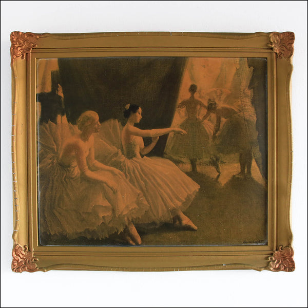 Vintage Framed Ballerina Print