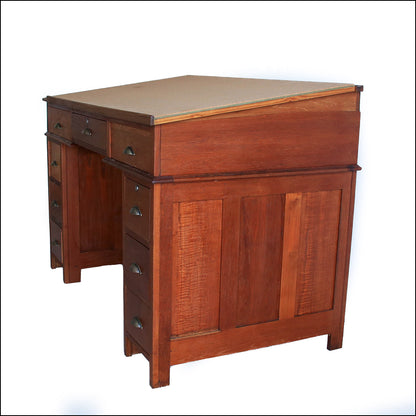 Antique Standing Desk with a Sloped Top