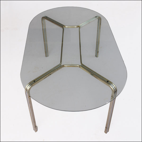 Chrome and Smoked Glass Table