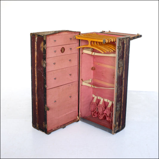 1920's Mädler Wardrobe Steamer Trunk