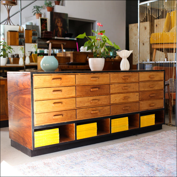 Oak Haberdashery Cabinet with 16 Drawers