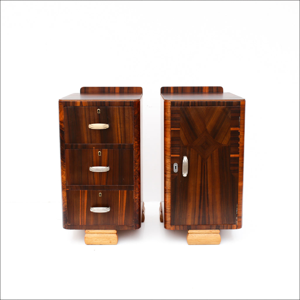 Pair of Art Deco Bedside Pedestals