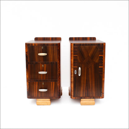 Pair of Art Deco Bedside Pedestals