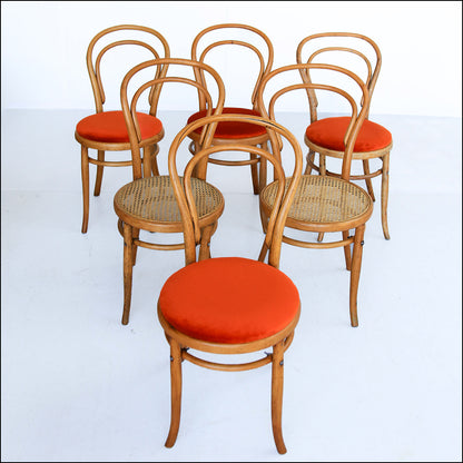 Three pairs of Vintage Bentwood Café Chairs