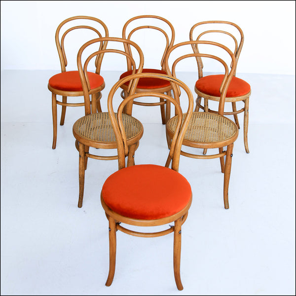 Three pairs of Vintage Bentwood Café Chairs