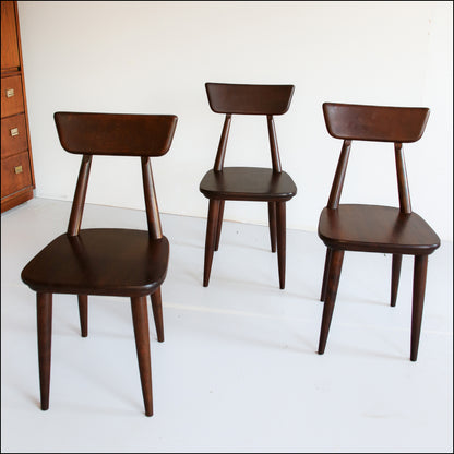 Six Imbuia Dining Chairs by EE Meyer for Binnehuis