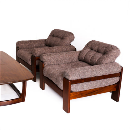 A Pair of Brutalist Armchairs