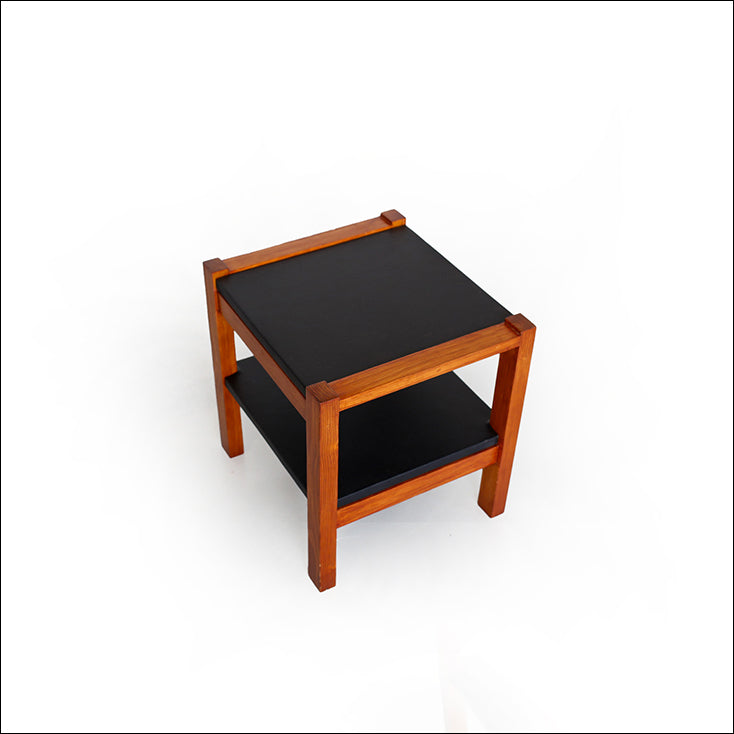 Leather Top Side Table