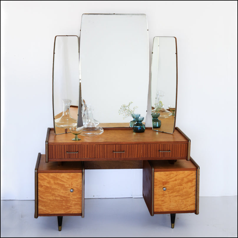Retro Dressing Table in Satin Birch