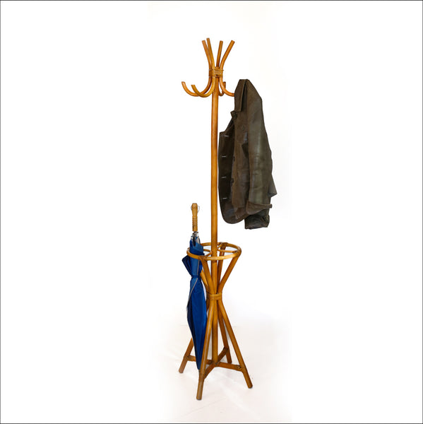 Cane Coat and Hat Stand