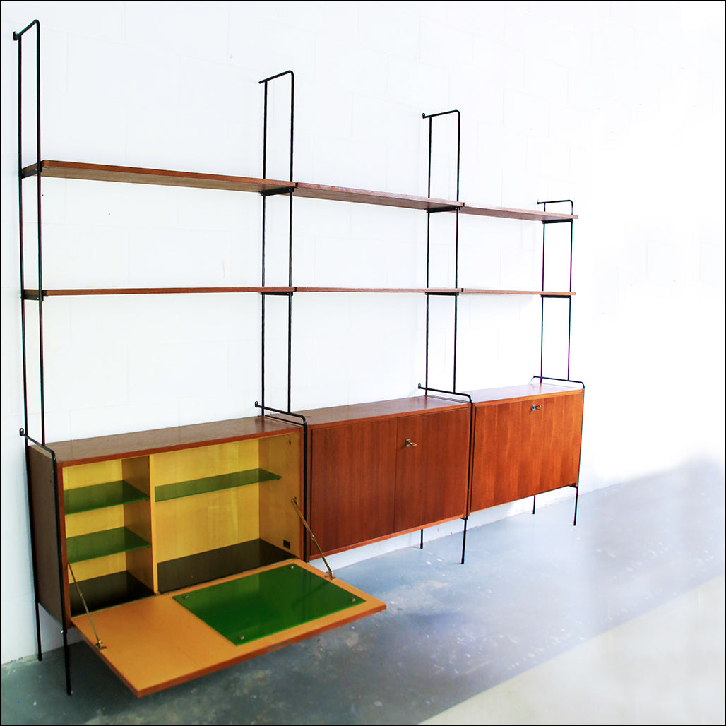 Vintage Teak and Steel Omnia Wall Unit by Ernst-Dieter Hilker, Germany, 1960s
