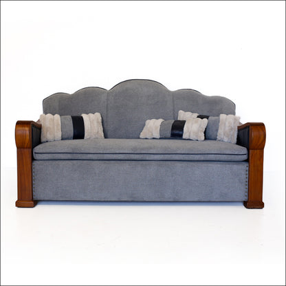 Gable Back Art Deco Couch, 1930s