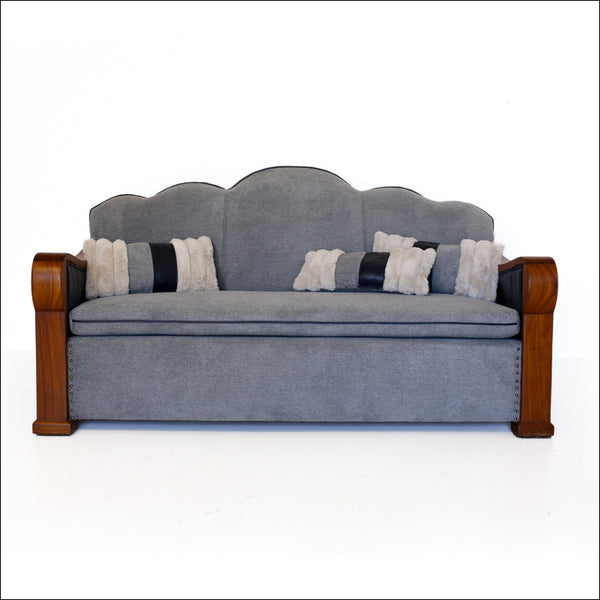 Gable Back Art Deco Couch, 1930s