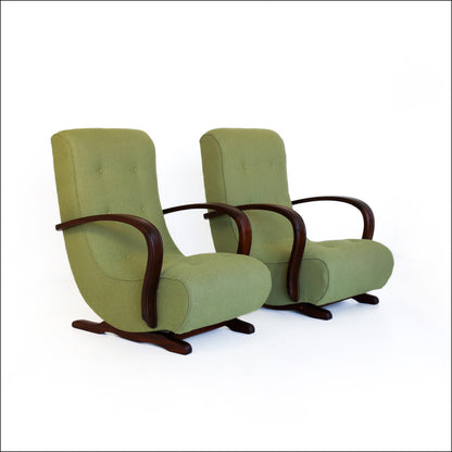 Pair of Art Deco Banana Chairs