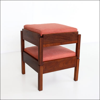 A Pair of Imbuia Footstools
