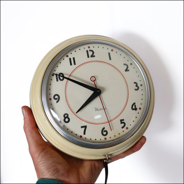 Small Electronic Westclox Wall  Clock c.1930s