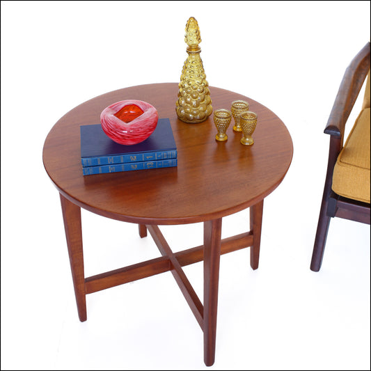 Solid Wood Round Occasional Table