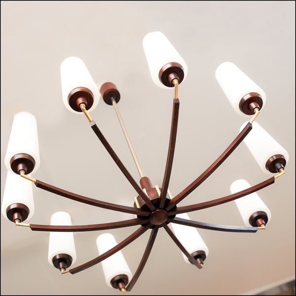 Mid-century 10 Light Chandelier