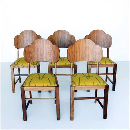 Five Art Deco Dining Chairs