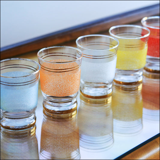 Set of Five 1950's Water Glasses