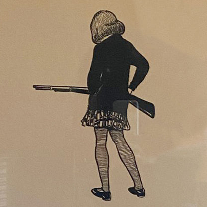Framed "Shotgun Clare" Silkscreen