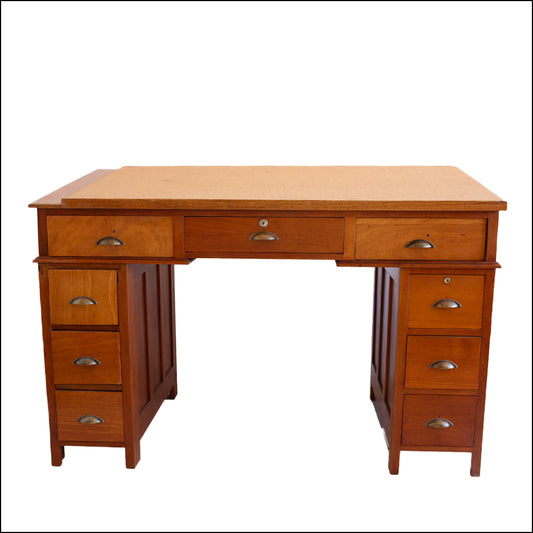 Antique Standing Desk with a Sloped Top