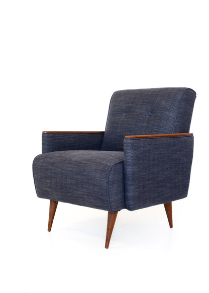 A Pair of Midnight Blue Ladidah Armchairs