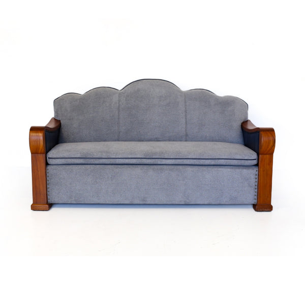 Gable Back Art Deco Couch, 1930s