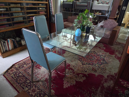 Set of Six Retro Steel Frame Chairs