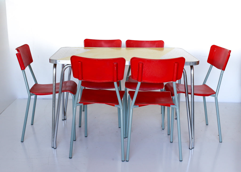 Set of Six Canadian School Chairs