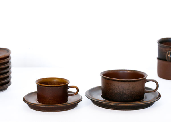 Set of 12 Arabia Ruska Espresso Duos - Finland 1960s