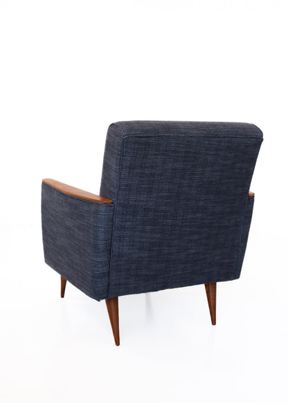 A Pair of Midnight Blue Ladidah Armchairs