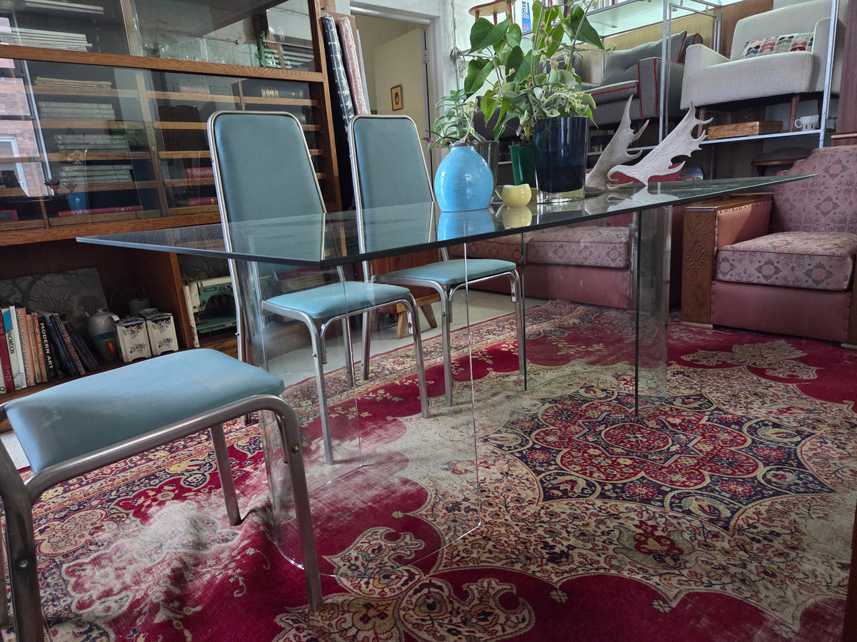 Set of Six Retro Steel Frame Chairs
