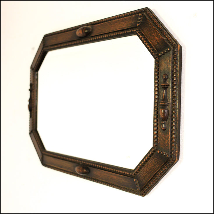 Antique Oak Framed Mirror