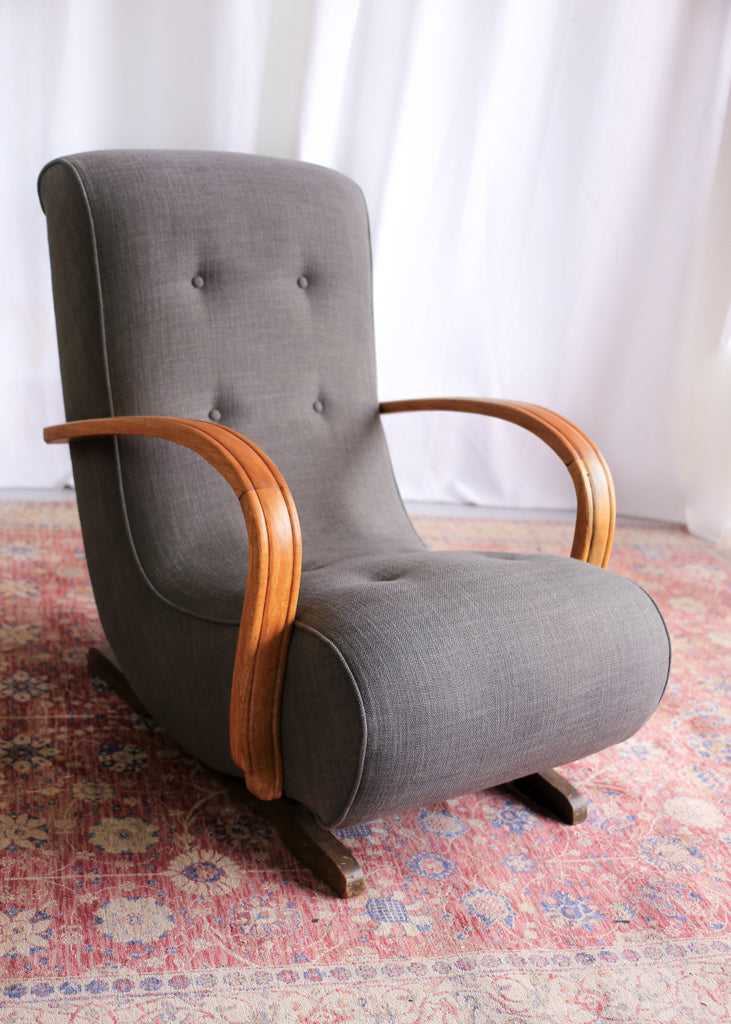 'Banana' Art Deco Rocking Chair