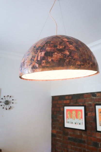 Oversized Copper Dome Lamp