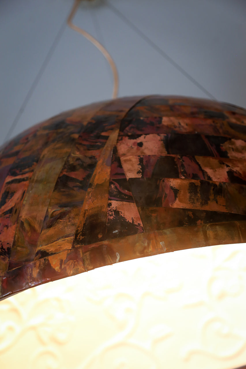 Oversized Copper Dome Lamp