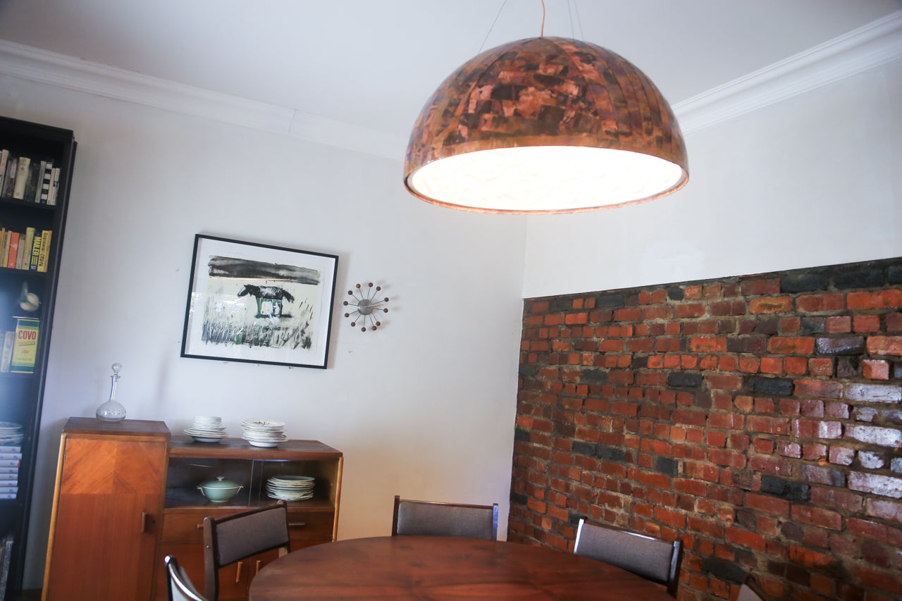 Oversized Copper Dome Lamp