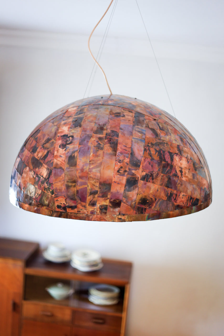 Oversized Copper Dome Lamp