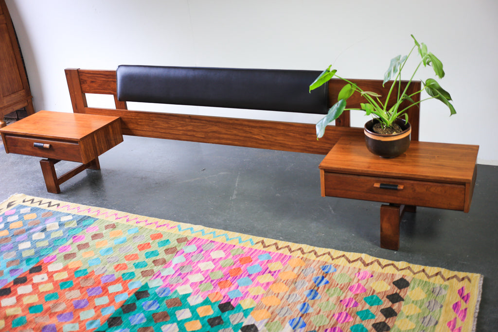 1960's Queen Headboard with Pedestals