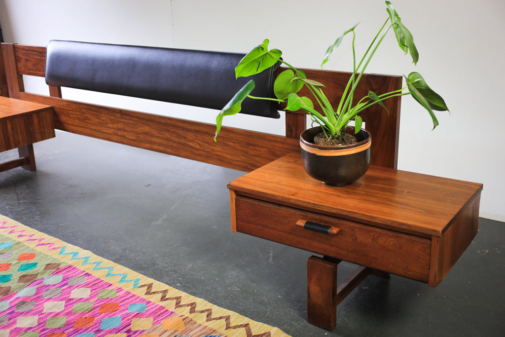 1960's Queen Headboard with Pedestals